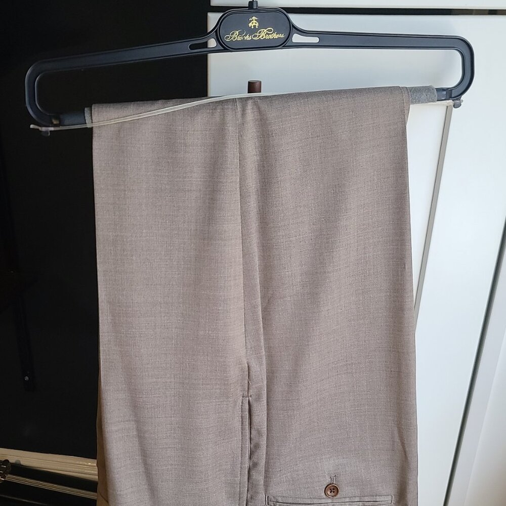 Brooks Brothers BrooksFlex Dress Pants – Reda Flexo Wool – Tan – 36x30 – New